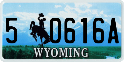WY license plate 50616A