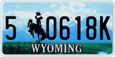 WY license plate 50618K