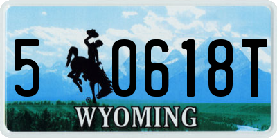 WY license plate 50618T