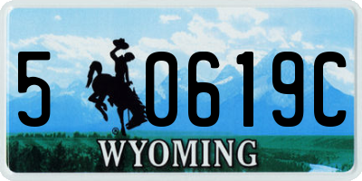 WY license plate 50619C