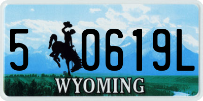 WY license plate 50619L