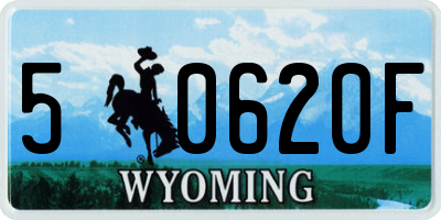 WY license plate 50620F