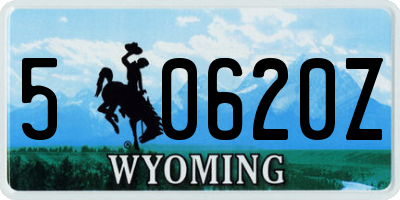 WY license plate 50620Z