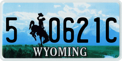 WY license plate 50621C
