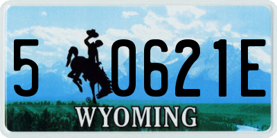 WY license plate 50621E