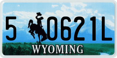 WY license plate 50621L