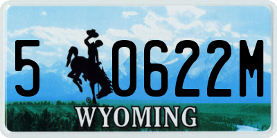 WY license plate 50622M