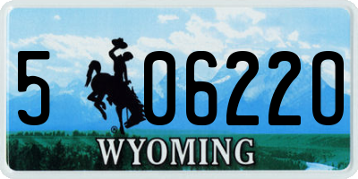 WY license plate 50622O
