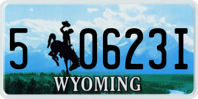 WY license plate 50623I