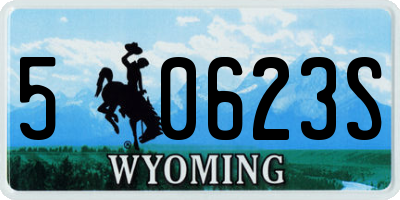 WY license plate 50623S