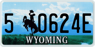 WY license plate 50624E