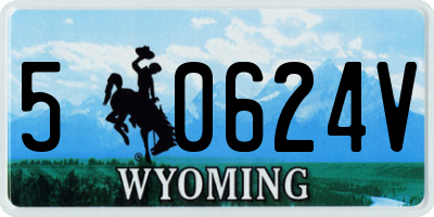 WY license plate 50624V