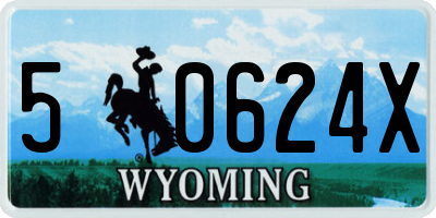 WY license plate 50624X