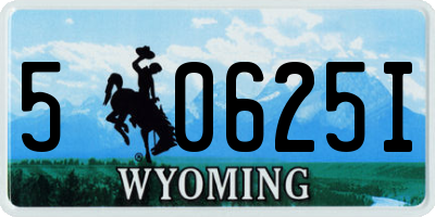 WY license plate 50625I
