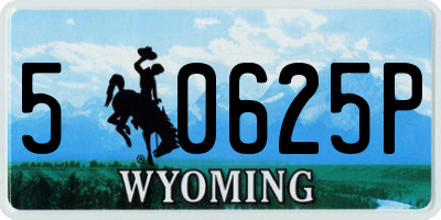 WY license plate 50625P