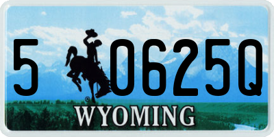 WY license plate 50625Q
