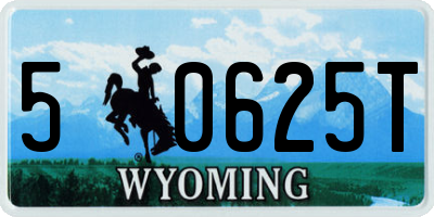 WY license plate 50625T