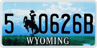 WY license plate 50626B