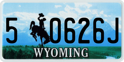 WY license plate 50626J