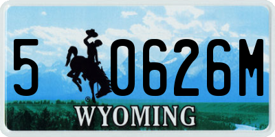 WY license plate 50626M