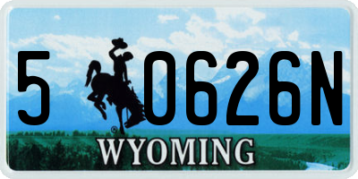 WY license plate 50626N