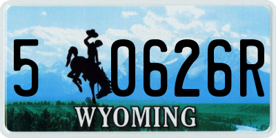 WY license plate 50626R