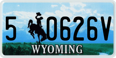 WY license plate 50626V
