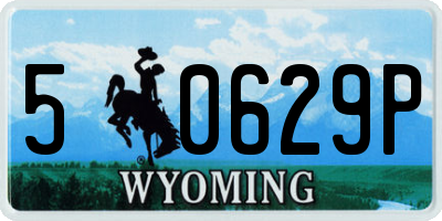 WY license plate 50629P
