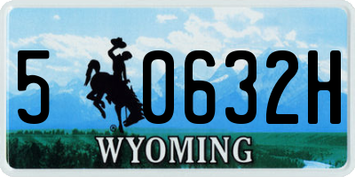 WY license plate 50632H