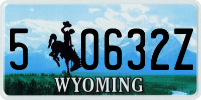 WY license plate 50632Z