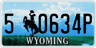 WY license plate 50634P