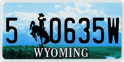 WY license plate 50635W
