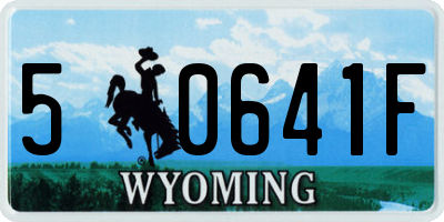 WY license plate 50641F