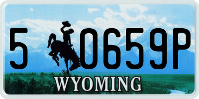 WY license plate 50659P