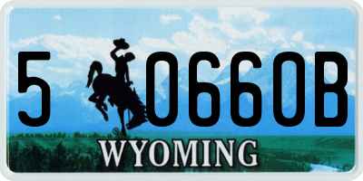 WY license plate 50660B