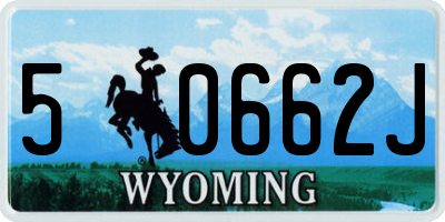 WY license plate 50662J