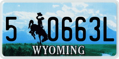 WY license plate 50663L