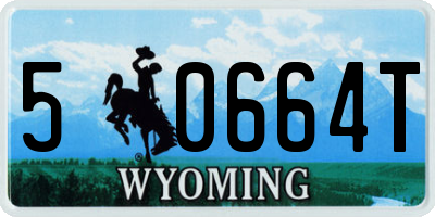 WY license plate 50664T