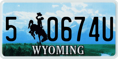 WY license plate 50674U