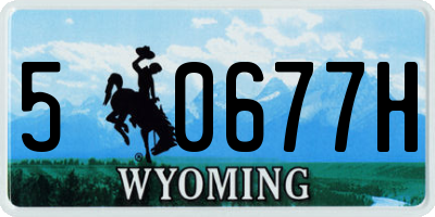 WY license plate 50677H