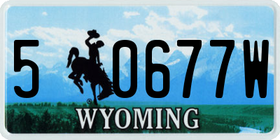 WY license plate 50677W