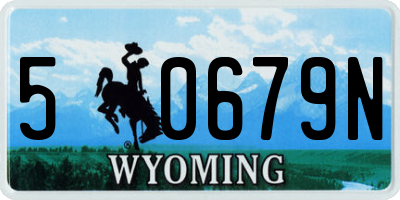 WY license plate 50679N