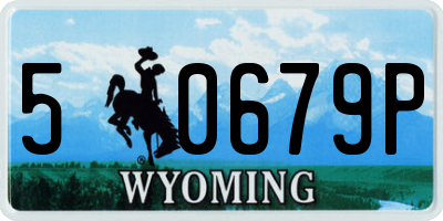 WY license plate 50679P