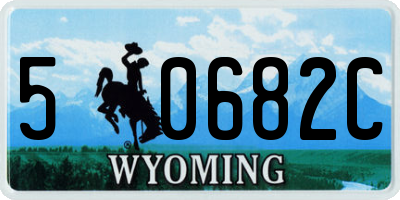 WY license plate 50682C