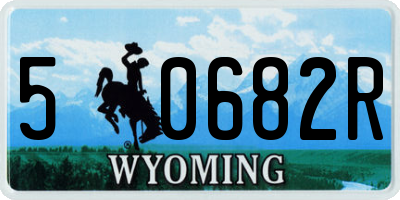 WY license plate 50682R