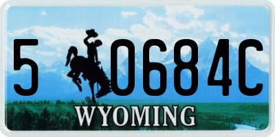 WY license plate 50684C
