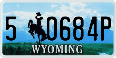 WY license plate 50684P