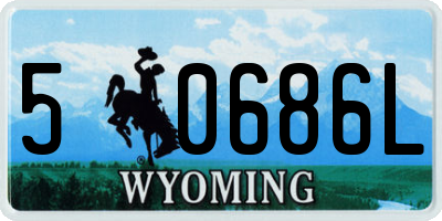 WY license plate 50686L