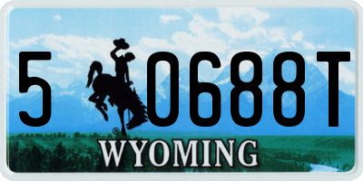 WY license plate 50688T