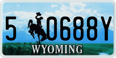 WY license plate 50688Y